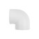 MEERPLAST square, polypropylene, 25 mm, 90 °, white