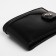 Male purse for magnet, department for bills, for maps, for coins, black color