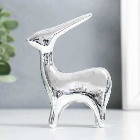 Souvenir Ceramics "Deer" silver 8x2.8x10.5 cm-1