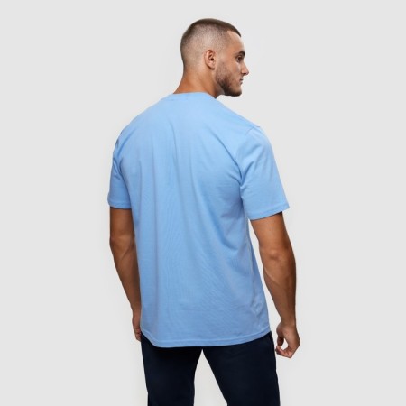 T -shirt male, blue color/print mix, size S-5