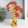Souvenir from the evil eye "Blooming tree" gold, red 17.5x6.5x23 cm