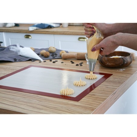 Reinforced rug of delyan, silicone, 42 × 29.5 cm, beige color-4