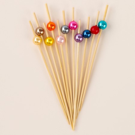 Skewers for Canapes "Pearl" set 24 pcs., Mix color-2