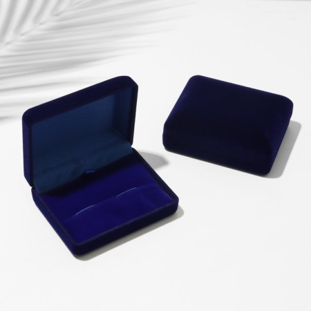 The case of velvet for cufflinks "Classic", 7.7 × 6, blue color-1