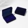 The case of velvet for cufflinks "Classic", 7.7 × 6, blue color