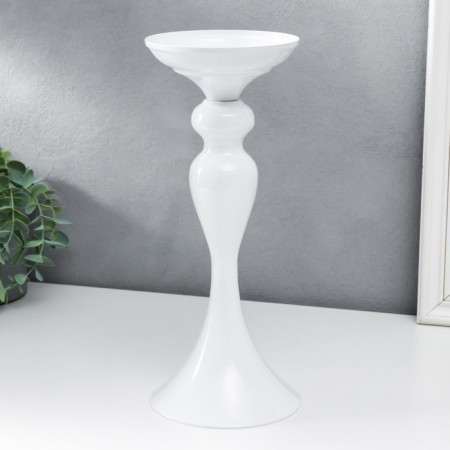 Svesseling Metal for 1 candle "Extraordinary" snow -white 32x13x13 cm