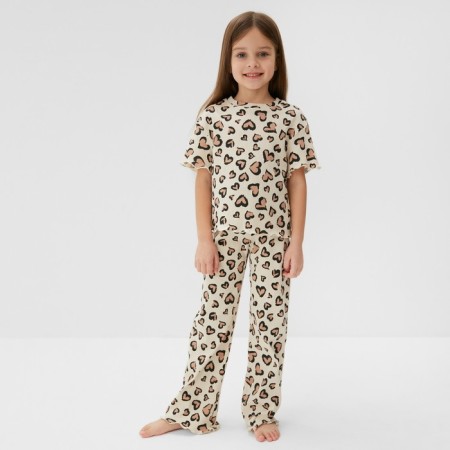 Pajama nursery (T-shirt and trousers) KAFTAN LEO LOVE size 34 (122-128cm)