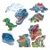 Larsen puzzle "Happy dinosaurs", 43 elements