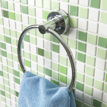 Holder for towels, ring, 17.5x18 cm, chrome-3