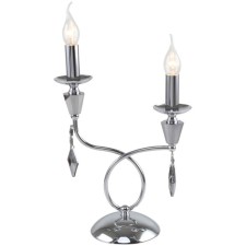 Luminaire desktop Grace 2XE14 40W, size 28x8x41 cm, color chromium