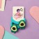 Hair gum "Baby" (set 2 pcs) avocado with legs, 3 cm, green