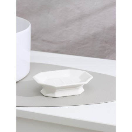 Soapwood ceramic share "diamond", white color