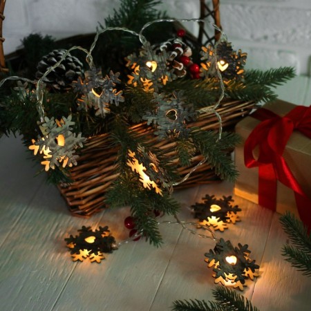 New Year's garland "Snowflakes", length 150 cm-2