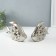 Souvenir ceramics "Two fish - bubbles" silver set 2 pcs 4.8x22x12 4.8x17.5x13 cm