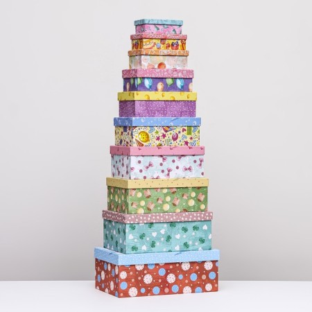 A set of boxes 10 in 1 "Gift to me", 32.5 x 20 x 12.5- 12 x 7 x 4 cm-2