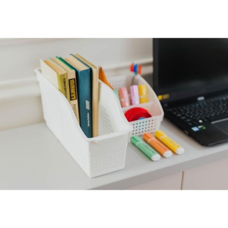 Container for storage Economic "Loft", 3 l, 35.5 × 13 × 17 cm, on wheels, white color-9