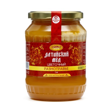 Honey Altai Vygravye natural Flower, 2 banks at 1000 g-4