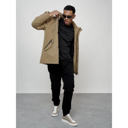 Male demi -season park, size 50, beige color-15