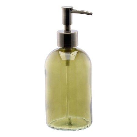 Liquid soap dispenser, 7.5x7.5x19.5 cm, green color-3