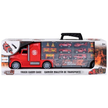 Auto -Vorot Case Givito "Saluation Service", with cars, with tunnel, red color, 54 cm-4