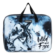 Folder with A4+handles, 360 x 290 x 70 mm, textile, Erichkrause Timber Wolf 60241
