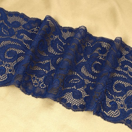 Lace elastic fabric, 175 mm × 2.7 ± 0.5 m, blue color-2