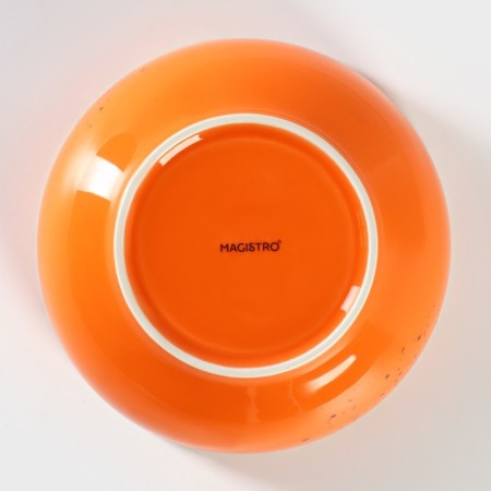 Porcelain salad Magistro "Cerera", 1.1 l, d = 18.5 cm, color orange color-3