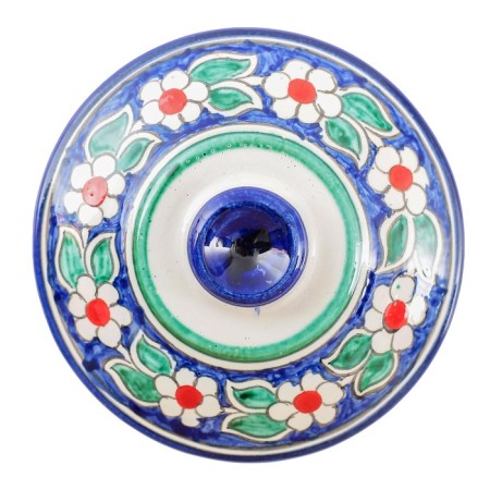 Sugar of Rishtan ceramics "Flowers", 250 ml, blue-3