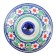 Sugar of Rishtan ceramics "Flowers", 250 ml, blue