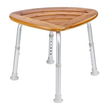 Bamboo adjustable height stool with adjustable height