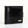 Male purse on the button, Textura, for cards, for coins, black color