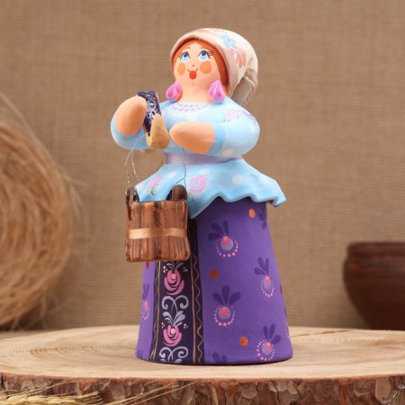 Kovrov toy "Baryshnya with a rocker", ceramics-1