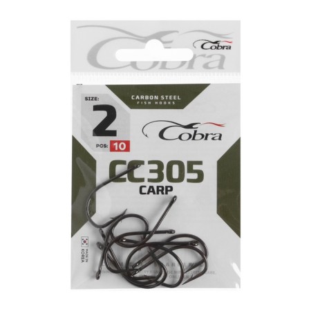 Cobra Carp hooks, series CC305, No. 02, 10 pcs.