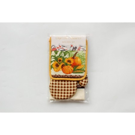 Kitchen set No. 9: Take, mittens, towel 38x63 cm