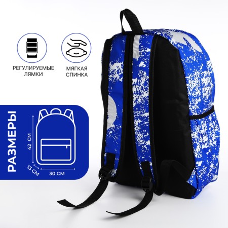A backpack with a zipper, the color is blue-1
