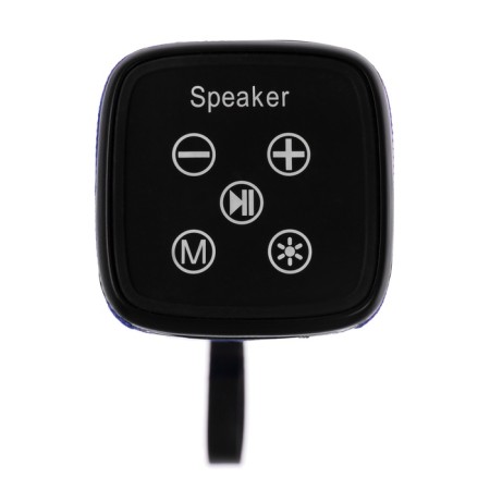 Portable column LM-882, 10 W, Bluetooth 5.0, 800 mAh, backlight, Micro SD, blue-2