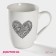 Porcelain share mug "Heart", 350 ml, white color