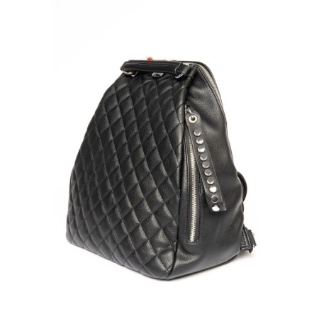 Women's backpack, eco -leather, Ludor black, 30x16x33 cm-1
