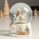 Souvenir Polystone Water Ball "House in a snowy forest" White with gold 7x8x9 cm