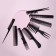 Set of combs, 8 items, black color