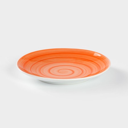 Porcelain plate Infinity, d = 17.5 cm, orange-1