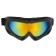 Glasses for riding motor vehicles with add. ventilation, chameleon glass, black