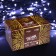Garland “thread” 10 m, IP44, UMS, dark thread, 100 LED, white glow, white flicker, 220 V