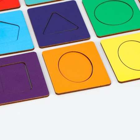 Cheregen boards. Wooden sorter for kids "forms and colors"-5