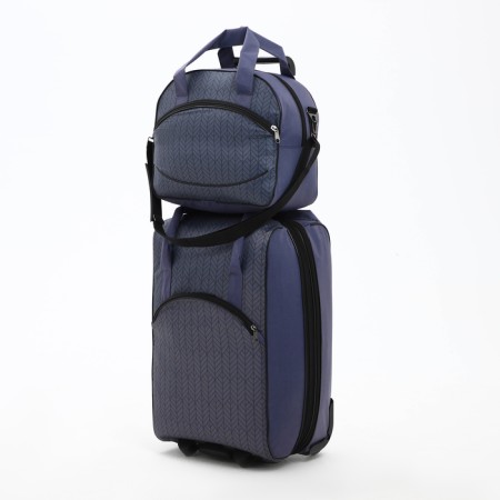 Lightning suitcase, road bag, set 2 in 1, color gray color-1