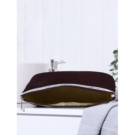 Lightning cosmetic bag, brown color-3