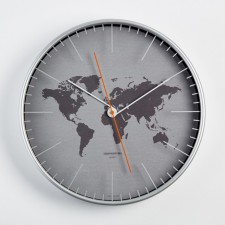 Часы настенные, интерьерные "Материки", d=30.5 см, бесшумные