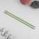 Knitting needles, straight lines, d = 6 mm, 35 cm, 2 pcs, green color