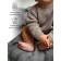 Knitted Children's Pure Love Buddy, height 74 cm, brown color