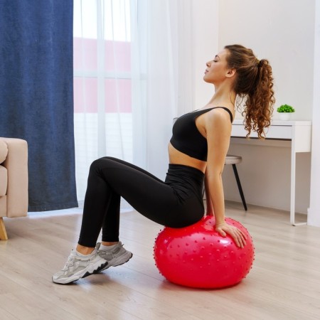Fitball ONLYTOP, D = 45 cm, 500 g, massage, MIX colors-4